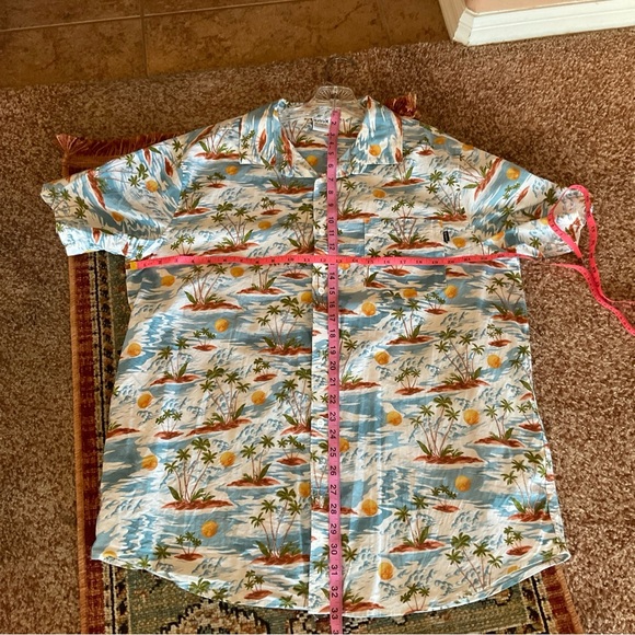 Hurley Men’s XL Hawaiian Aloha Shirt Modern Tropical Island Print Resort Style - Picture 9 of 11
